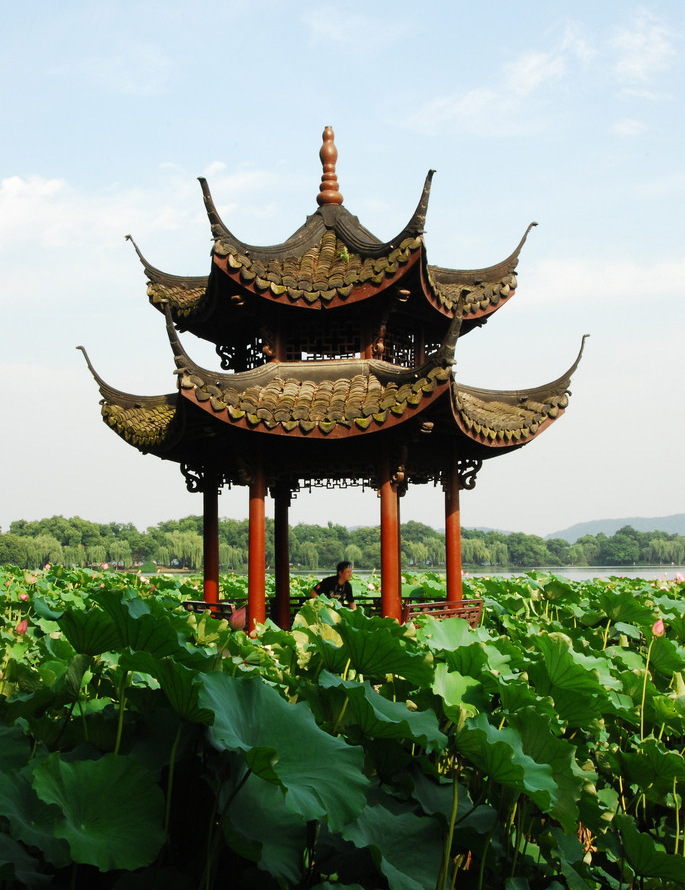 山東六角重樓涼亭